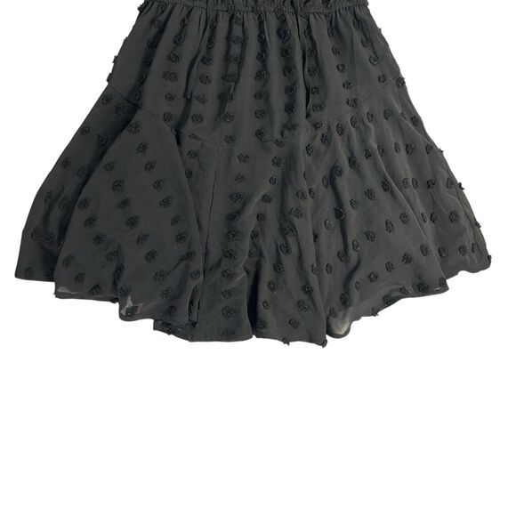 New Sweet Wanderer Dress Sz M Black Sheath Midi Fit Flare Pom Pom Polka Dot NWT - Picture 3 of 10